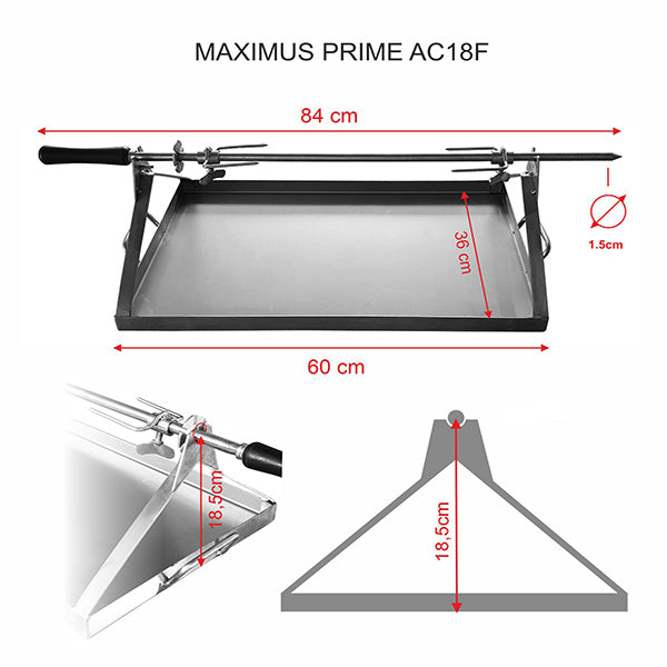 tournebroche pour maximus 100cm ac18f