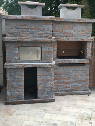 Image de Kit barbecue fixe en pierre avec four PR4730F