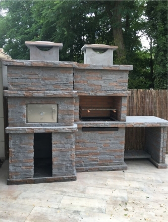 Image de Barbecue en Pierre et Four a Bois PR4740F