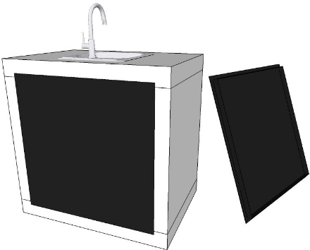 Image de Fond en acier laqué pour module de 80 FA80F