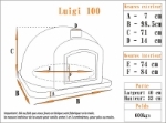 Picture of Four a bois et pizza exterieur LUIGI 100 cm