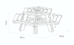 Picture of Table de jardin HEXAGONAL TO3006T