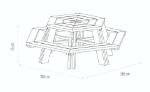 Picture of Table de jardin HEXAGONAL TO3006T