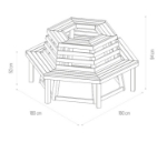 Picture of Banc d'extérieur hexagonal  ARBRE TO3023A