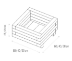 Picture of Bac à fleur de jardin CUBE (Grand) TO3108A