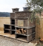 Picture of Barbecue en Beton Avec Four a Bois AV280F