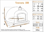 Picture of Four a bois et pizza VENTURA Noir AL 100 cm