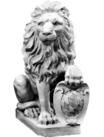 Image de Statue d'un Lion avec écusson AR329E