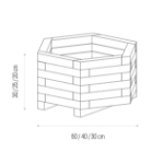 Picture of Bac à fleurs Hexagonal de jardin (Grand) TO3111A