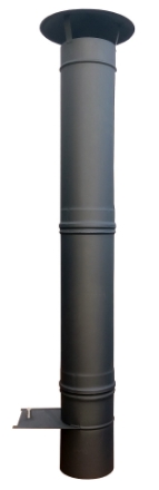 Image de Cheminée INOX Anthracite MAXIMUS 100cm AC76F