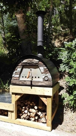 Image de Cheminée INOX Anthracite MAXIMUS 100cm AC76F
