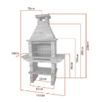 Picture of Barbecue en Pierre au Charbon CS2030F