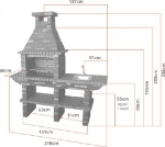 Picture of Barbecue Jardin en Pierre avec évier CS2070F