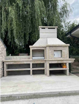 Image de Barbecue en granit avec four a Pizza GR66F